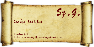 Szép Gitta névjegykártya